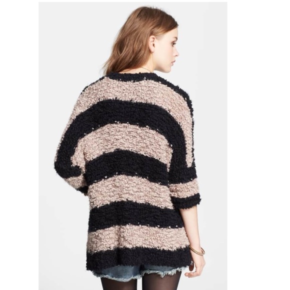 COPY - Free People Marshmallow Striped Fuzzy Cardigan - Picture 3 of 8
